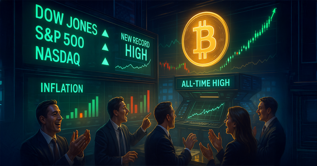 U.S. Indices Reach New Records, Inflation Numbers Show Mixed Signals. And Bitcoin Breaks New All-time Highs